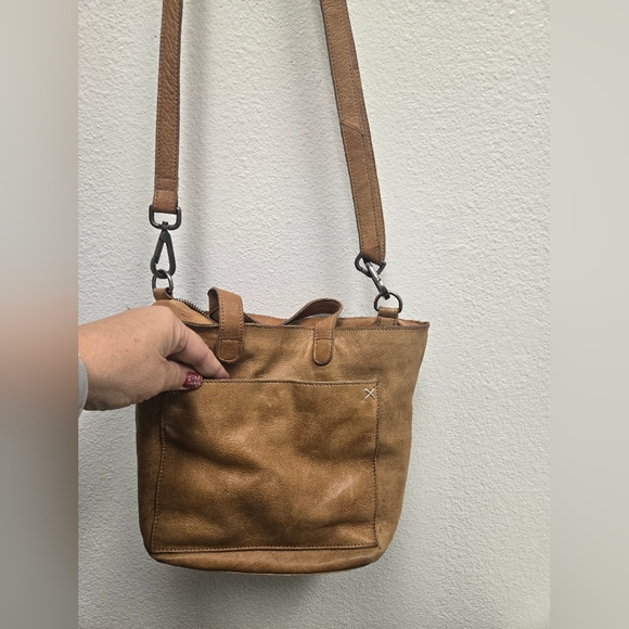 Latico New Jersey USA Leather Crossbody Tote Purse – Tan - Picture 4 of 11